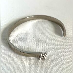 5 for $25 Silver cuff Bracelet with Crystal hashtag sign